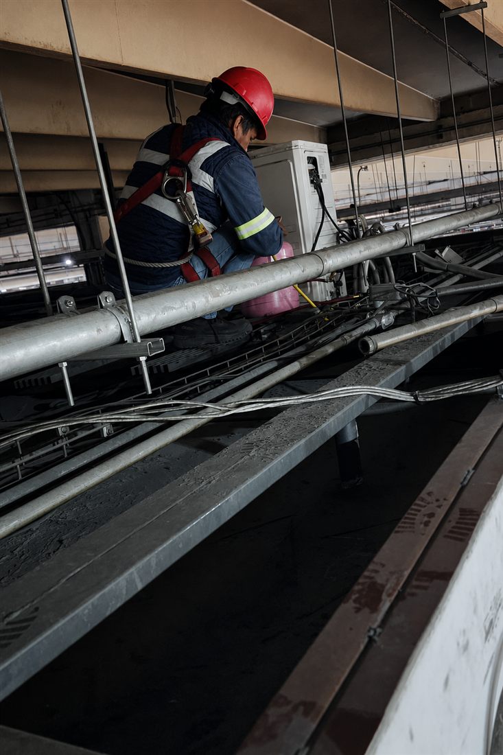 Infraestructura y ductos de un sistema HVAC industrial